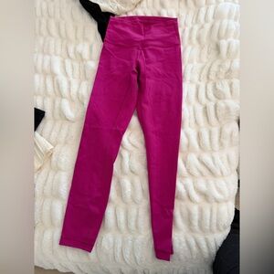 Lululemon Athletica Magenta Leggings